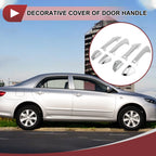 Set of 4 Car Door Handle Covers for Honda Accord (2008–2012) Silver ABS