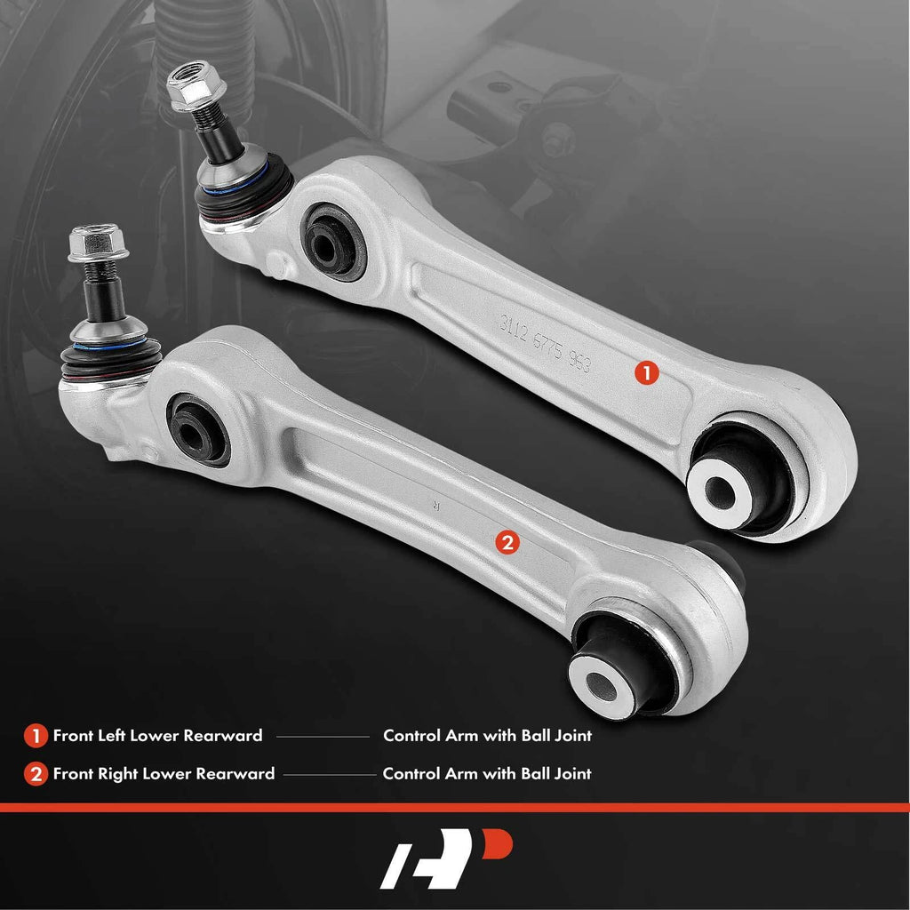 2X Front Lower Rearward Control Arm with Ball Joint for BMW F01 (2008–2015)