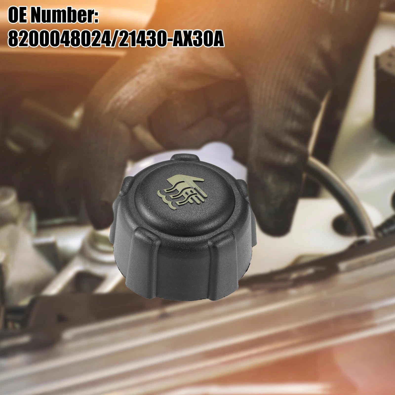 Washer Fluid Reservoir Bottle Cap for Nissan Rogue (2014–2020) No. 8200048024, 21430-AX30A
