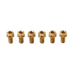 6pcs M6x35mm Titanium Torx Head Flange Bolts for Motor Bike Bicycle Gold