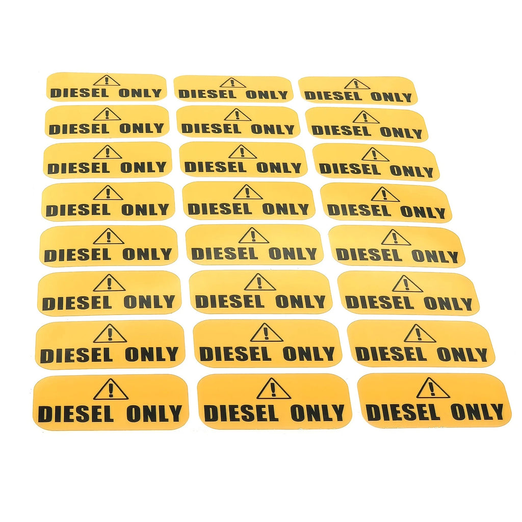 Diesel Only Sticker Labels for Tractors (Yellow)