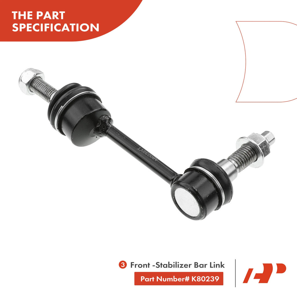 12x Front Control Arm, Sway Bar Link & Ball Joint for Ford Expedition