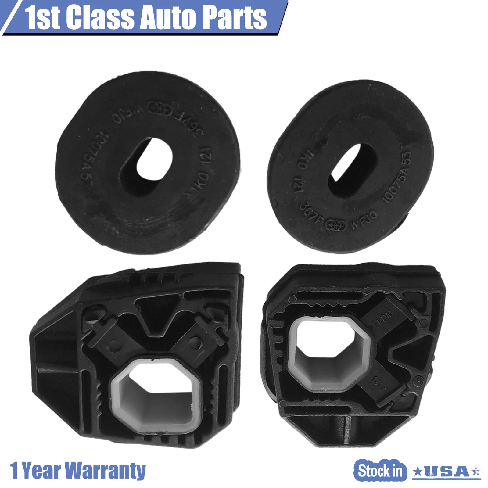 Set of 4 Upper Lower Radiator Mounts 1K0121367F for Audi A3 Quattro VW Beetle CC Eos (2006–2013)