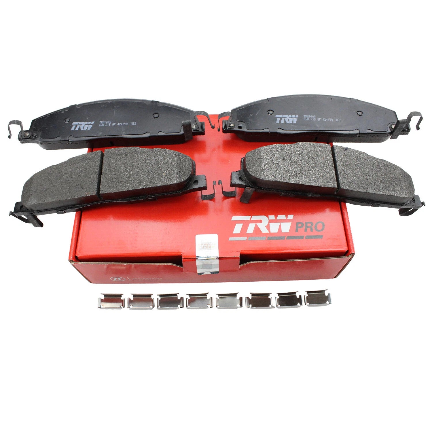 Set of 4 TRW Pro Rear Metallic Disc Brake Pads for Dodge Ram 1500 2500 3500 (2002–2023)