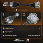 2x Front CV Axle Shaft for Chevy Silverado GMC Sierra (2007–2020)
