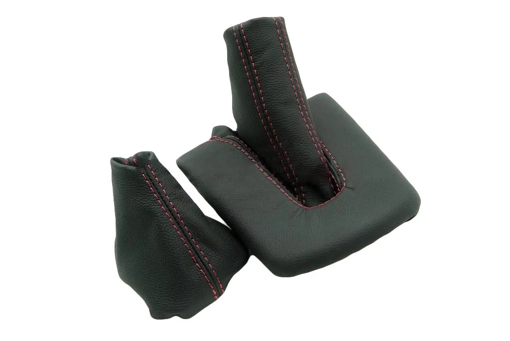 Manual & E Brake Boot Set for BMW M3 Z4 (2003–2008) Red Stitch
