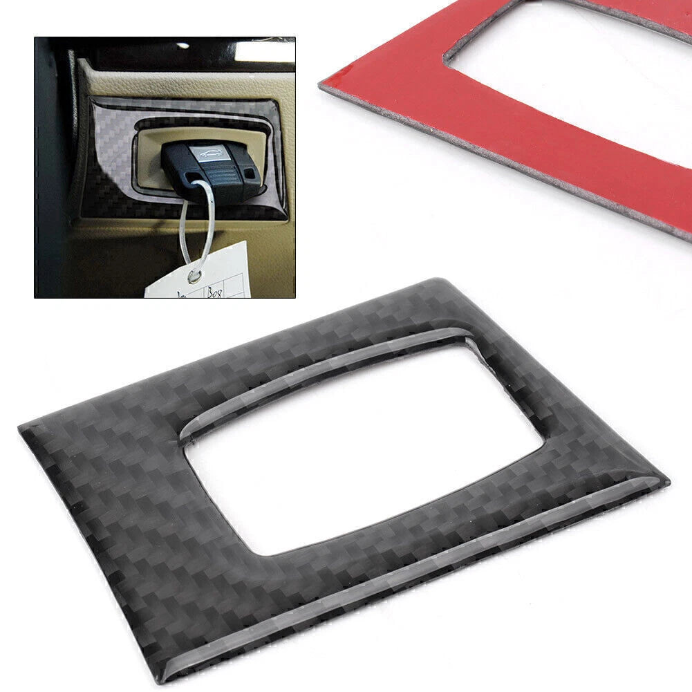 Carbon Fiber Switch Buttons Frame Trim for BMW E90 E92 E93 (2006–2013)
