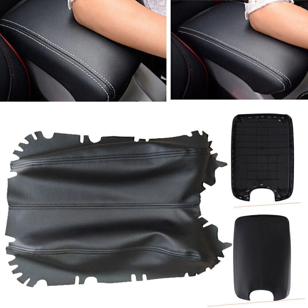 Armrest Center Console Cover for Honda Accord (2008–2013) Microfiber Leather Black