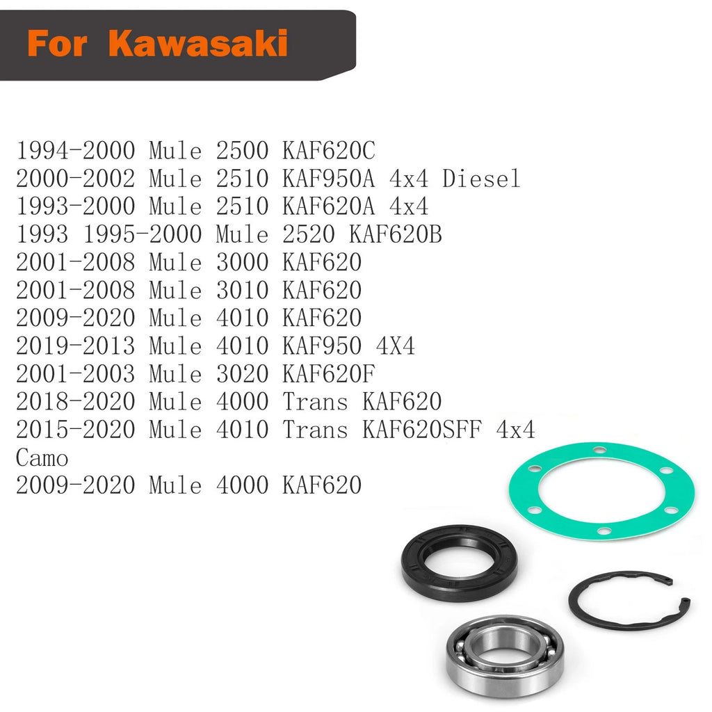 Rear Axle Bearing Seal Gasket Kit for Kawasaki Mule 4000 4010 (2005–2016) 92045-1208