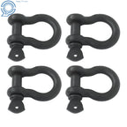 Set of 4 Bow-Shaped D Ring Shackles 3/4" Screw Pin 4.75 Ton