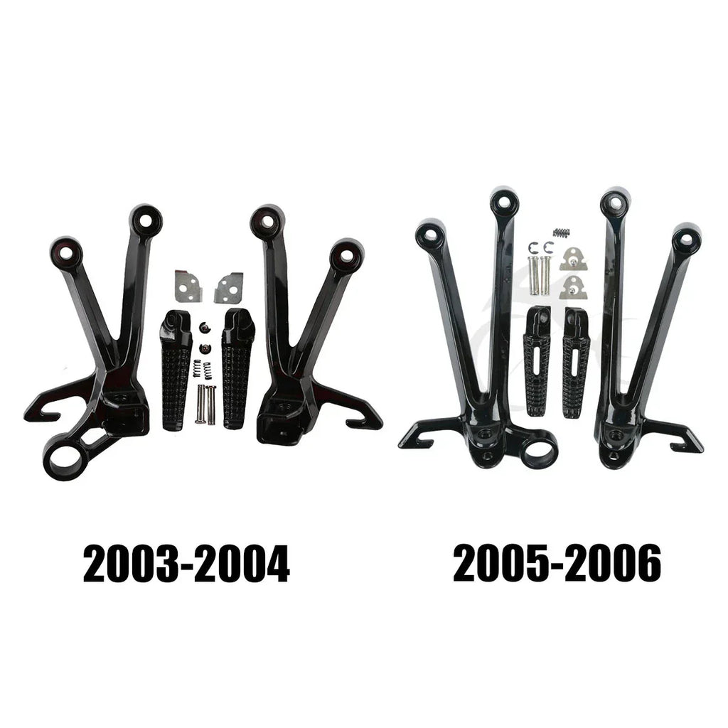 Black Rear Footrest Footpeg Bracket for Suzuki GSXR1000 (2003-2006)