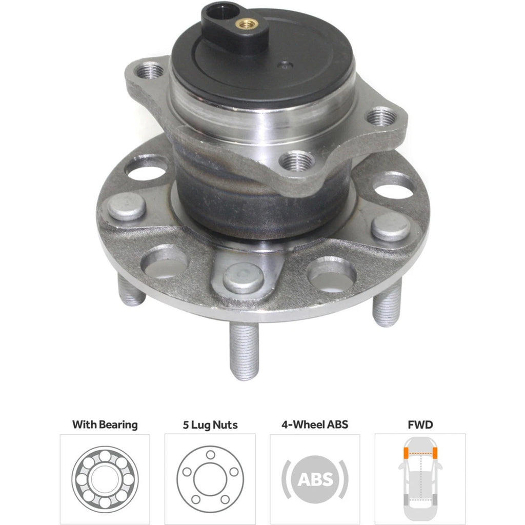 Wheel Hubs for Dodge Avenger (2008–2014) with Bearing 4-Wheel ABS FWD
