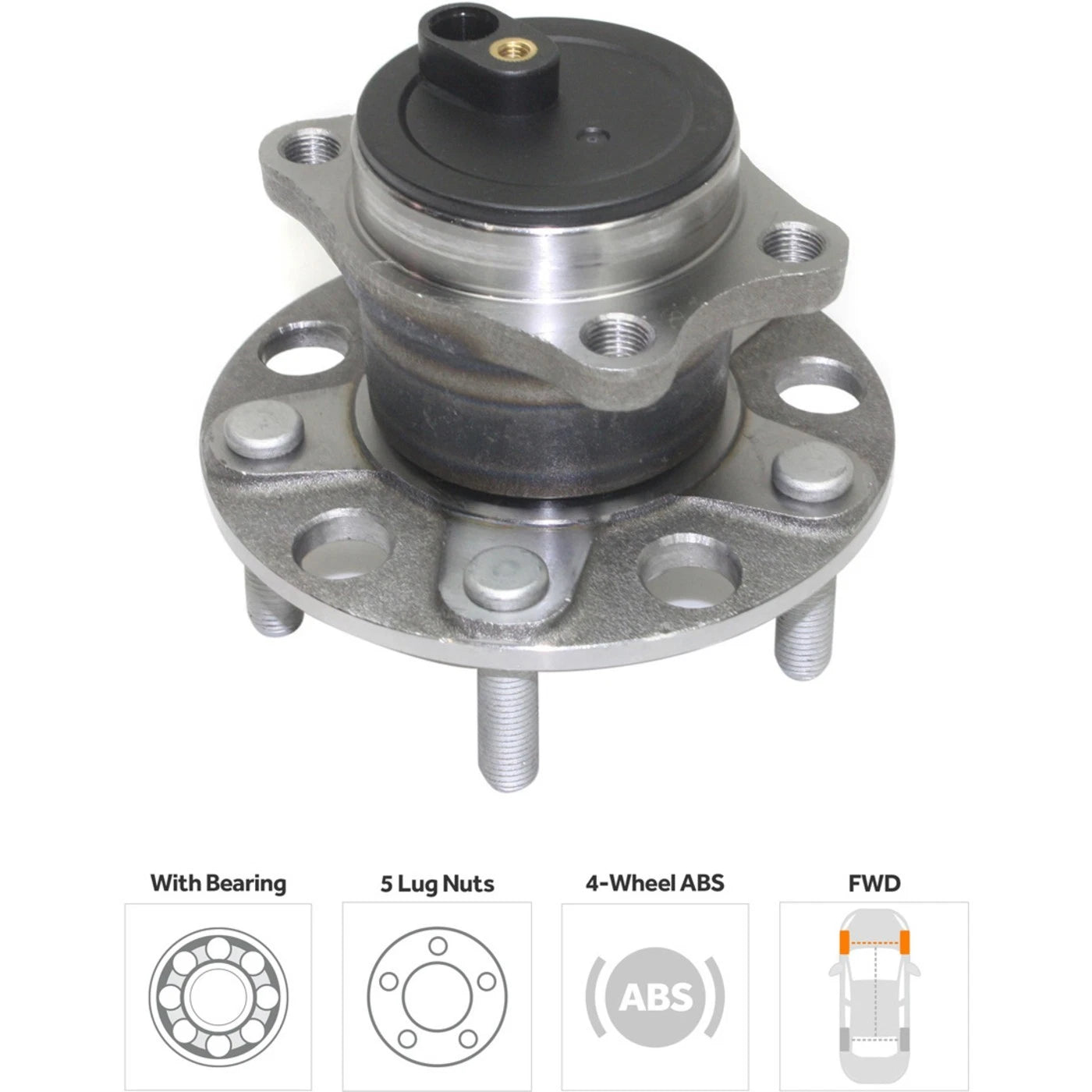 Wheel Hubs for Dodge Avenger (2008–2014) with Bearing 4-Wheel ABS FWD
