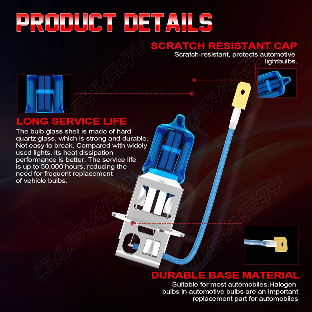 2X AUXITO LED H3 Fog Headlight Conversion Bulbs for