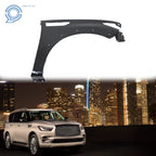 Front Right Fender Panel for Infiniti QX80 (2018–2022) Primed Steel