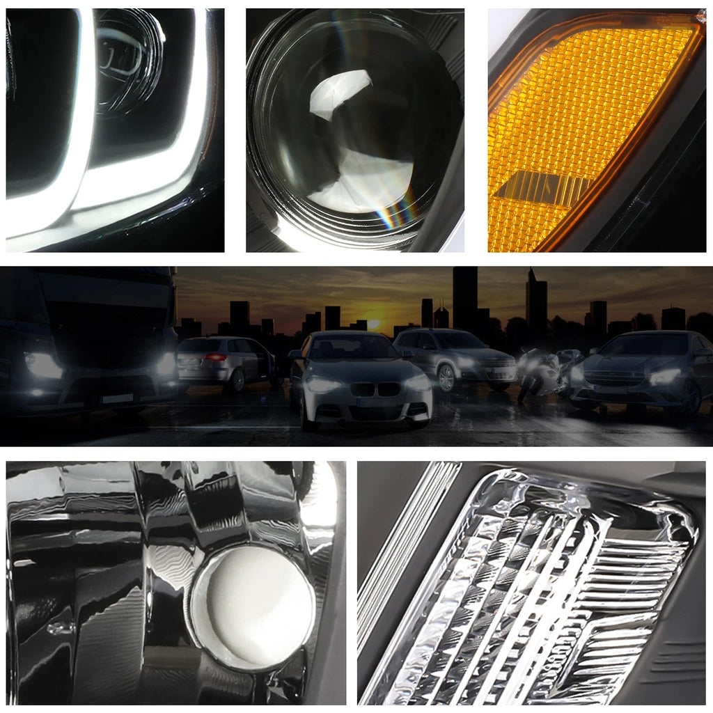 LED DRL Bar Projector Headlights for Jeep Grand Cherokee (2014–2016)