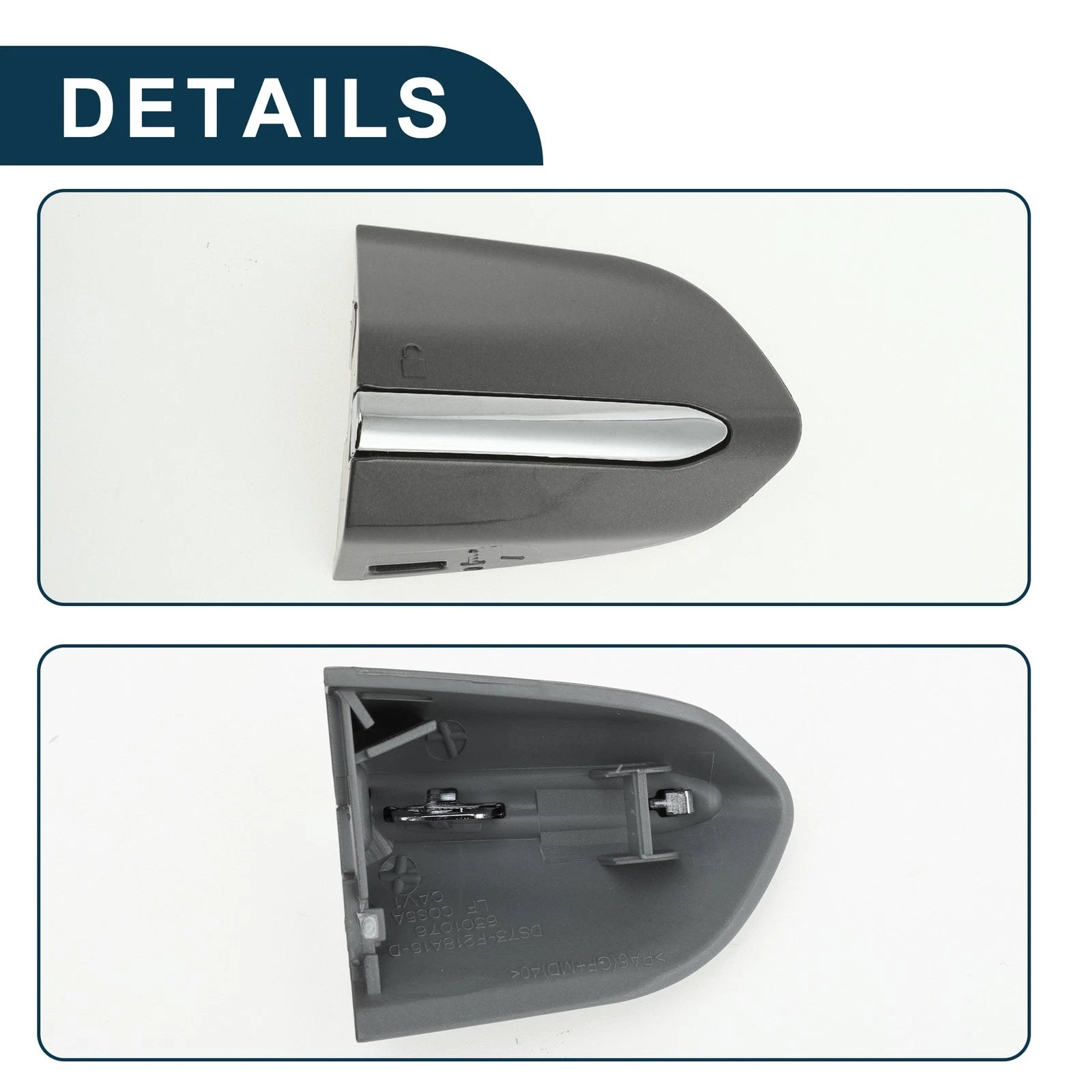 Front Left Door Handle Cover Trim for Ford Mondeo Edge Taurus (2013–2020) Gray