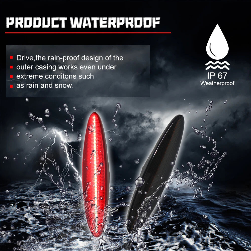 2X Smoked Rear Red LED Bumper Side Marker Lights for Lexus SC430 (2002–2010)