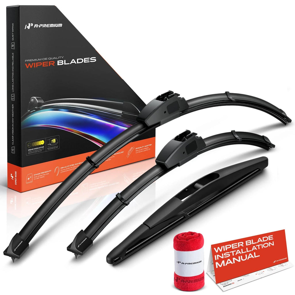 Set of 3 Windshield Wiper Blades for Honda HR-V (2016–2022)
