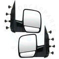 2PC Black Manual Folding Side View Mirrors for E-150 E-250 E-350 (1992–2014)