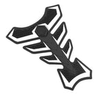Tank Pad Sticker Protector for Motorcycle (Black-White)