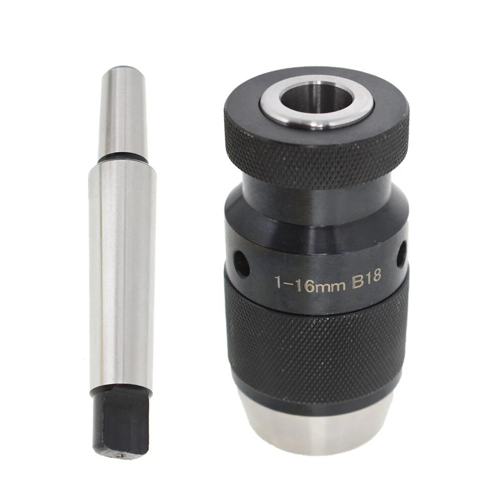 Keyless Precision Self Tighten Lathe Drill Chuck for MT3-B18 (1-16)