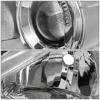 Pair of Chrome Amber Signal Projector Headlights for Mazda 3 (2014–2016)