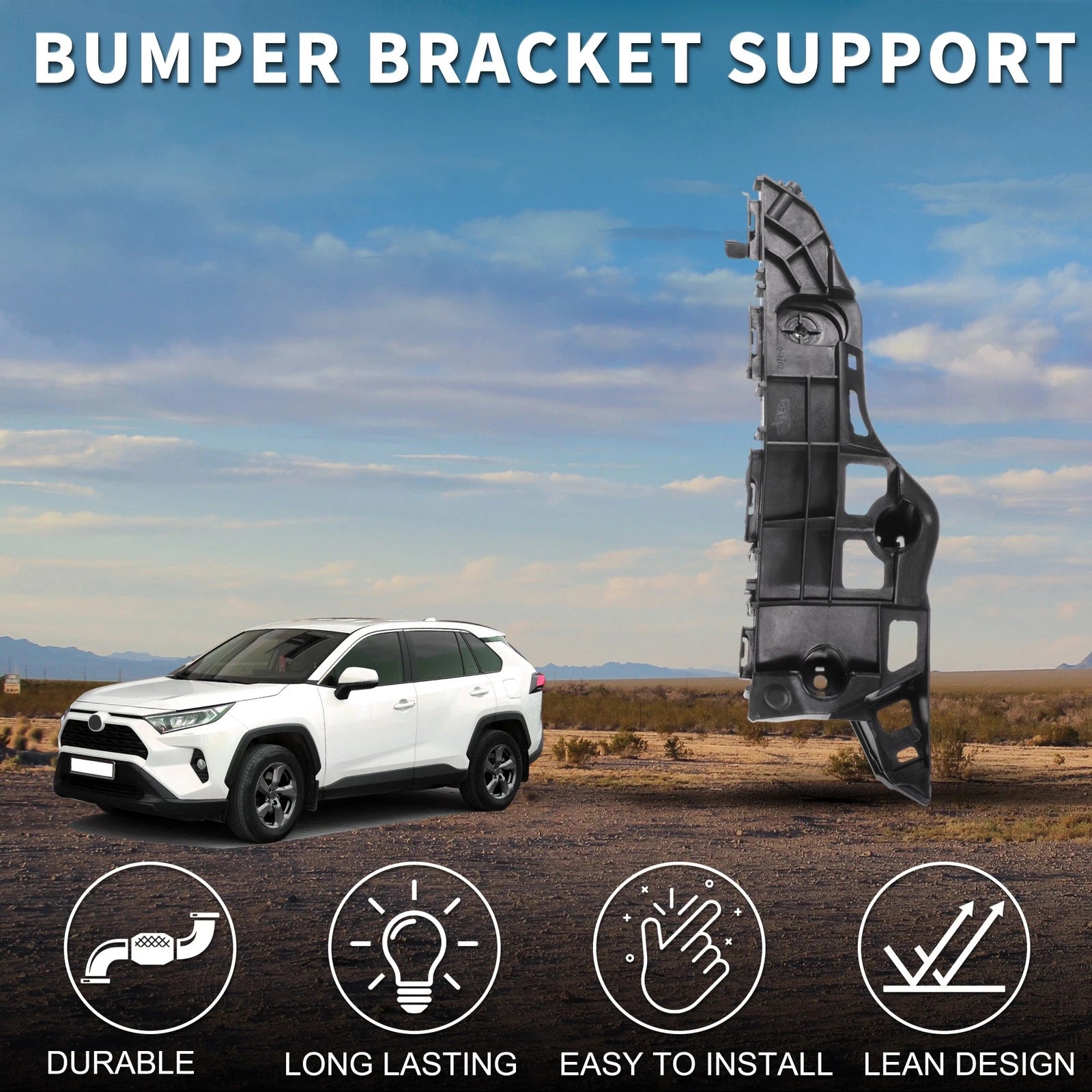 1pc Left Front Bumper Retainer Bracket No. 521460E070 for Toyota Highlander (2014–2016)