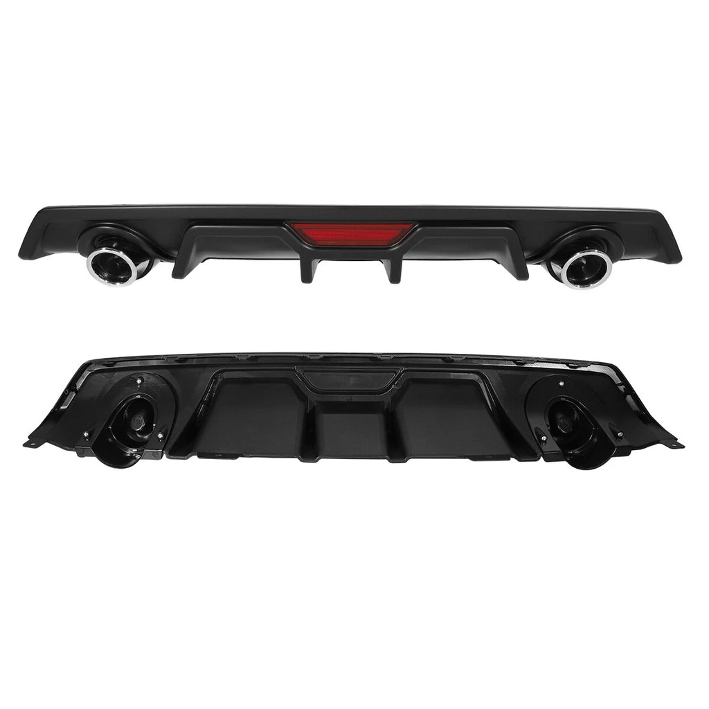 Rear Bumper Diffuser Lip for Honda Civic 2016–2020 (Matte Black)