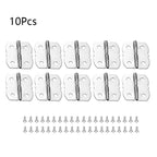10pcs Silver Hinges for Cabinet Jewelry Chest Wooden Box Door Hardware