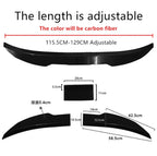 ABS Gloss Carbon Fiber Rear Trunk Spoiler Lip for Sedan (No Year Specified)