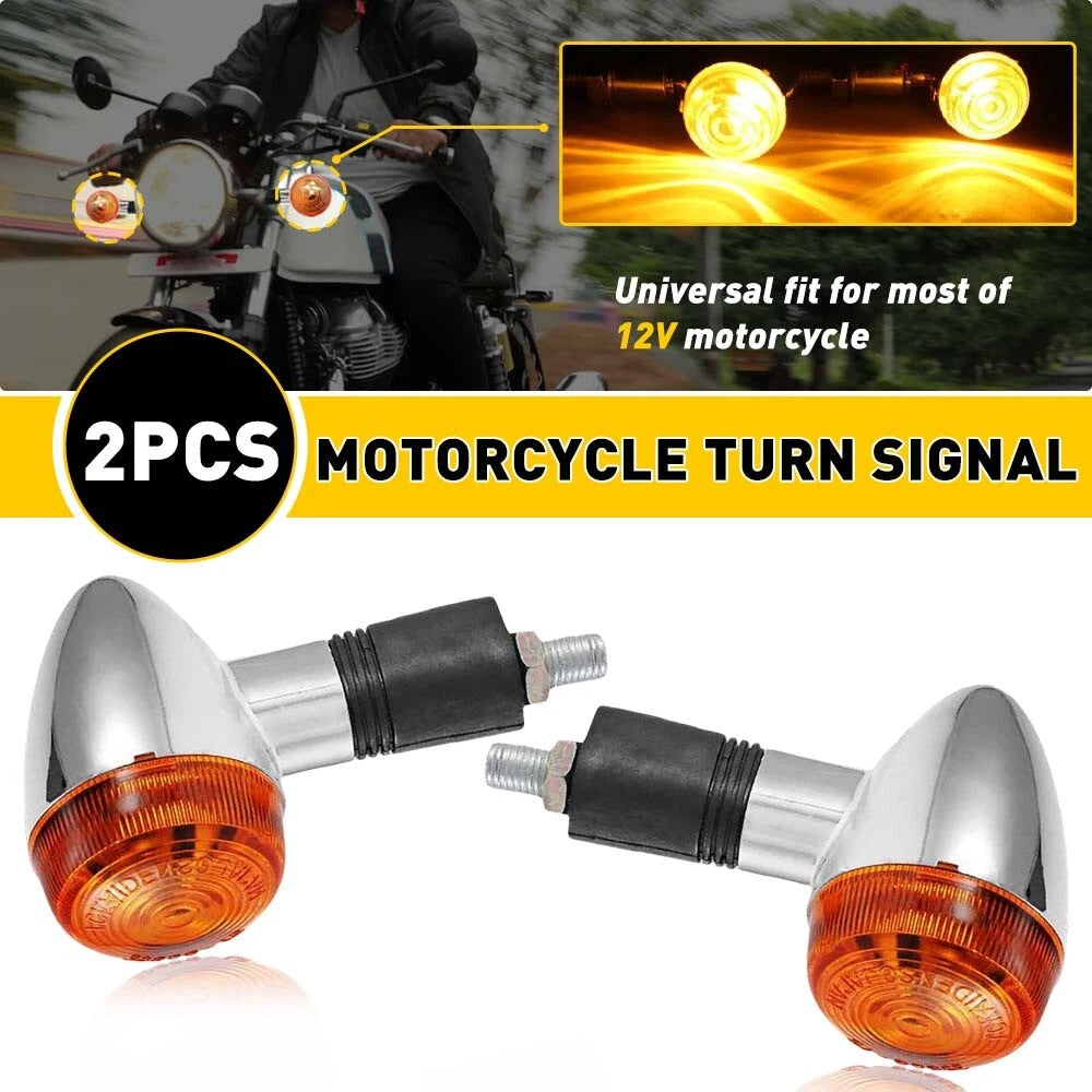 2X Turn Signal Lights Amber for Kawasaki VN Vulcan 1500 1600 1700 2000 800 900