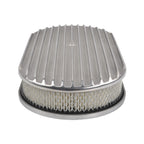 Polished Aluminum 15" Oval Fully Finned Air Cleaner for SBC BBC 350 454