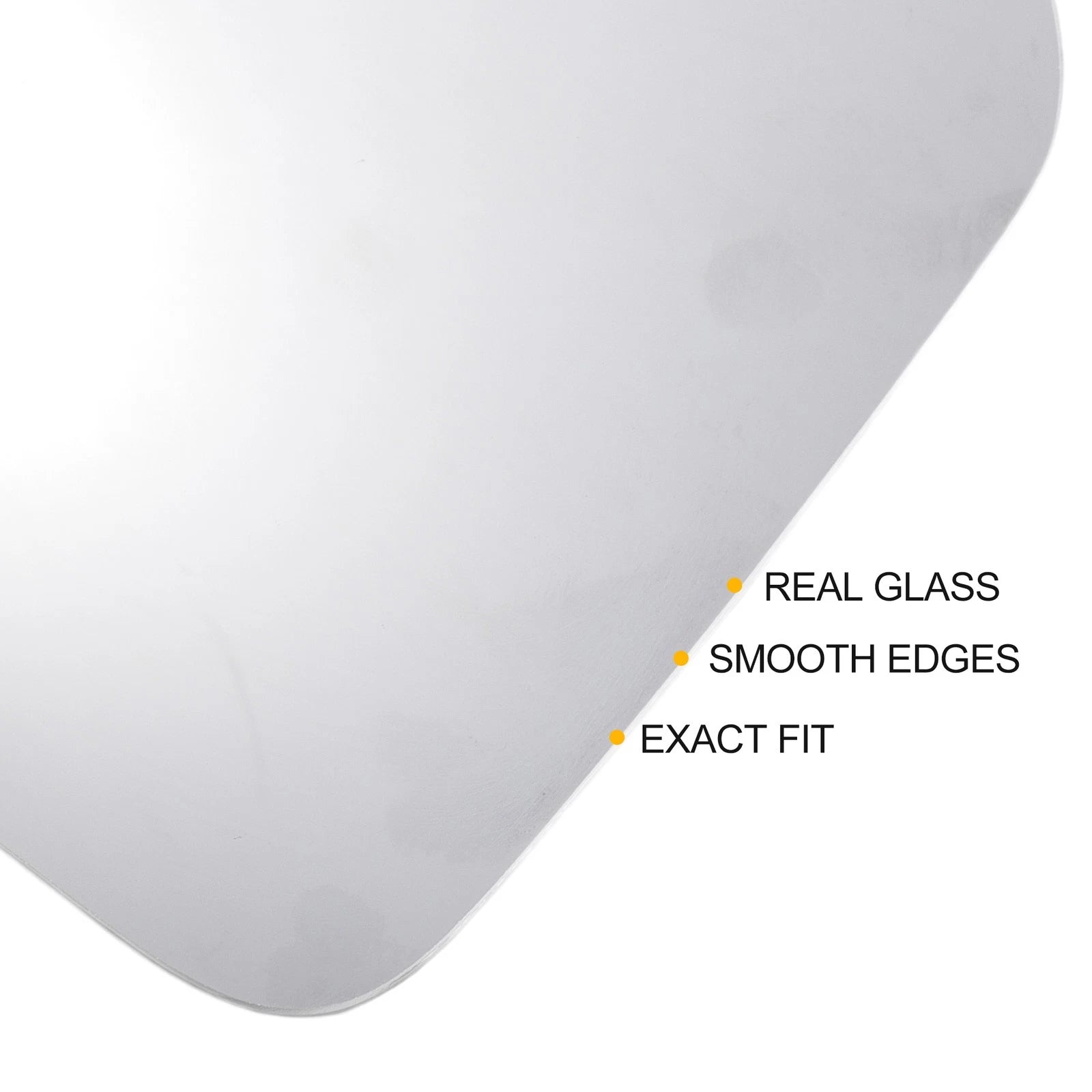 Right Side White Mirror Glass for Hyundai Santa Fe (Non-heated)