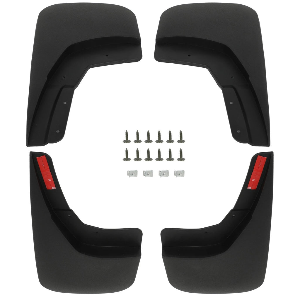 Set of 4 Splash Mud Flaps for Chevrolet Silverado 1500/2500/3500 (2014–2019)