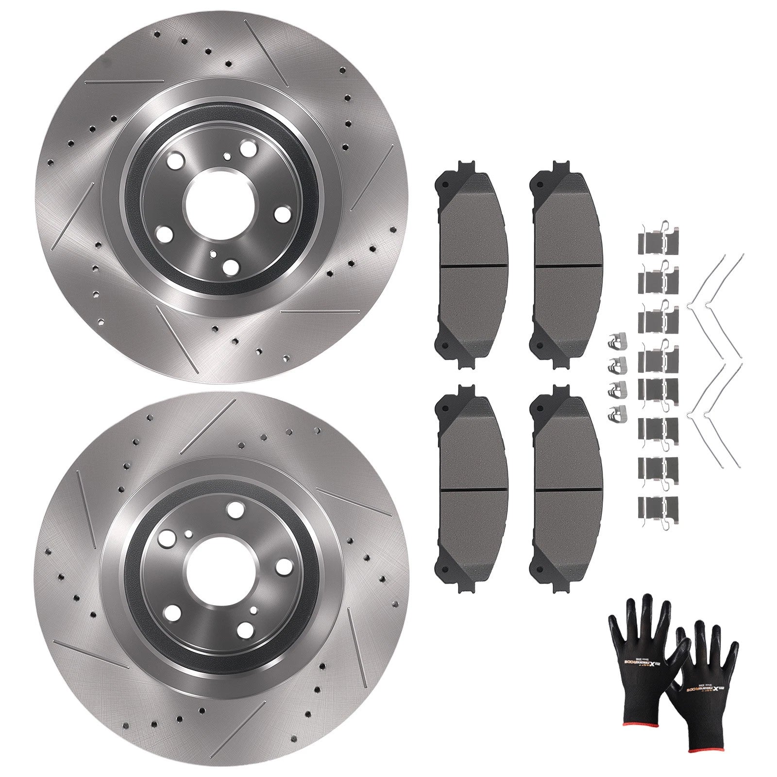 Front Brake Rotors and Pads Kit for Lexus NX300h (2015–2021) RX350 (2010–2015) D1324