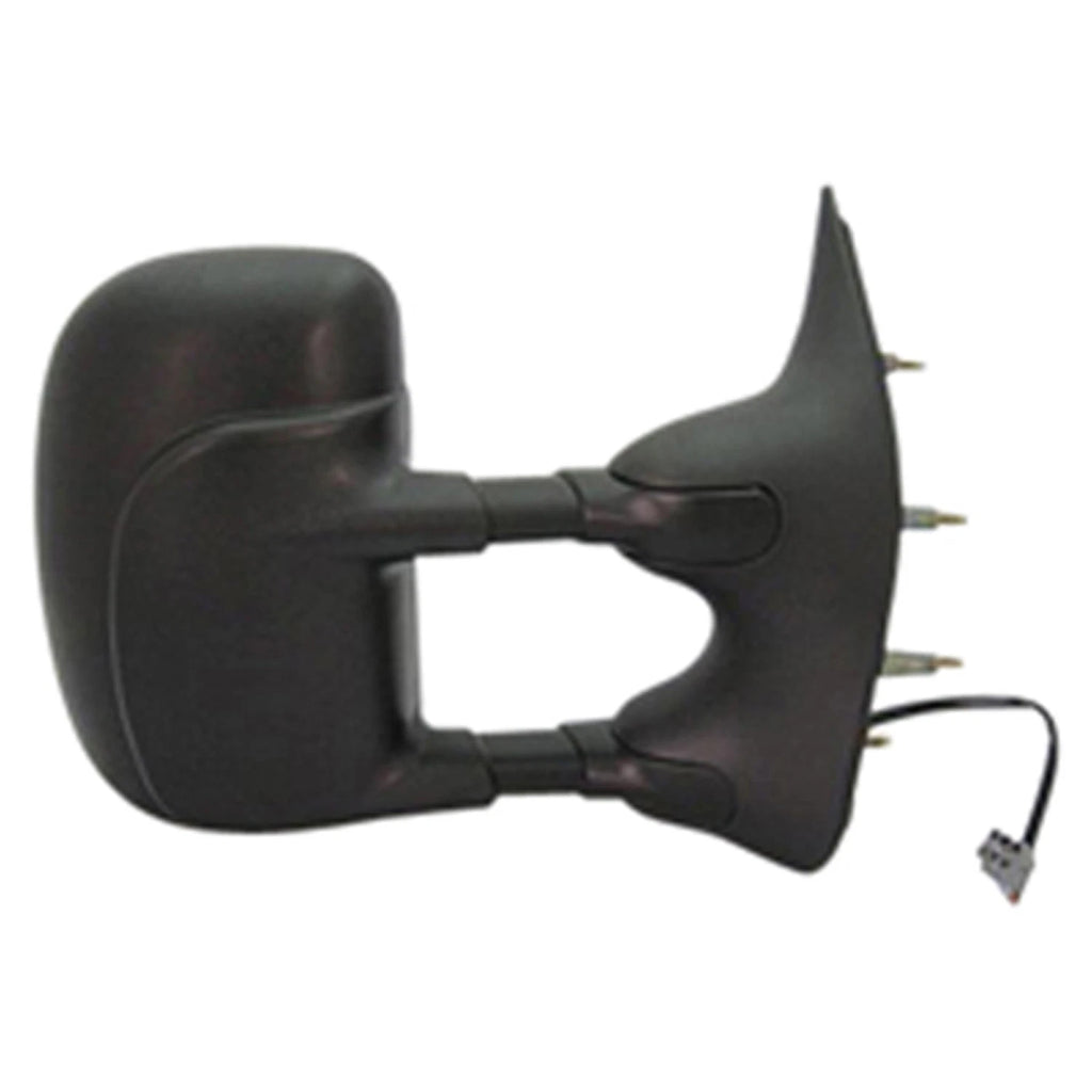 Replacement Black Textured Passenger Side Power Door Mirror w/Telescoping