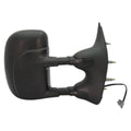 Replacement Black Textured Passenger Side Power Door Mirror w/Telescoping