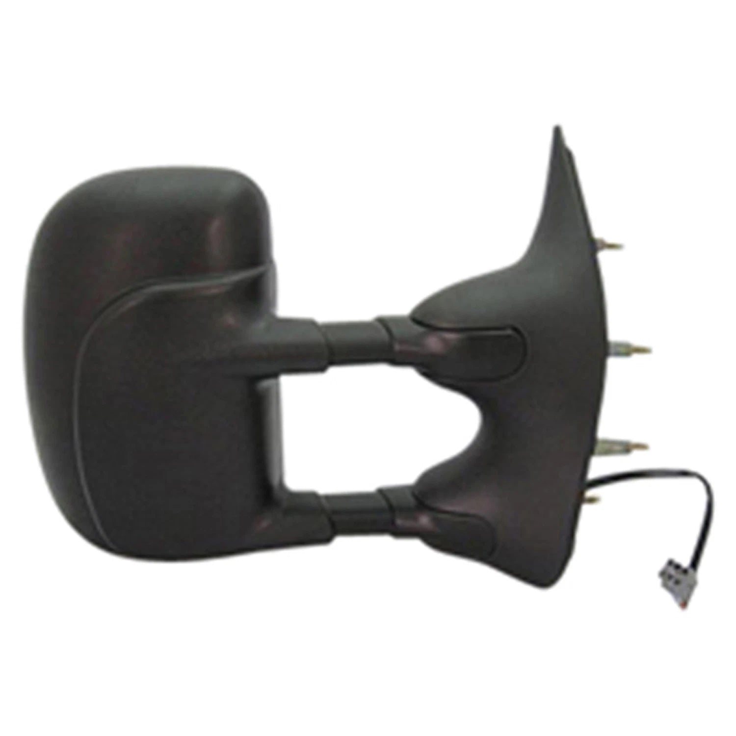 Replacement Black Textured Passenger Side Power Door Mirror w/Telescoping
