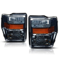Smoked Housing Headlight Amber Corner Lamps for Ford F250/F350 Super Duty (2008–2010)