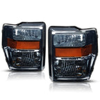 Smoked Housing Headlight Amber Corner Lamps for Ford F250/F350 Super Duty (2008–2010)