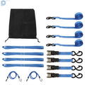 Set of 4 Ratchet Tie Down Straps 15 FT for C4