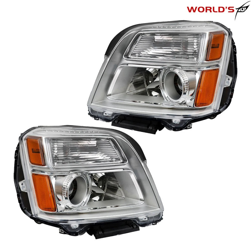 Projector Headlights for GMC Terrain (2010–2015) Chrome Headlamp Pair