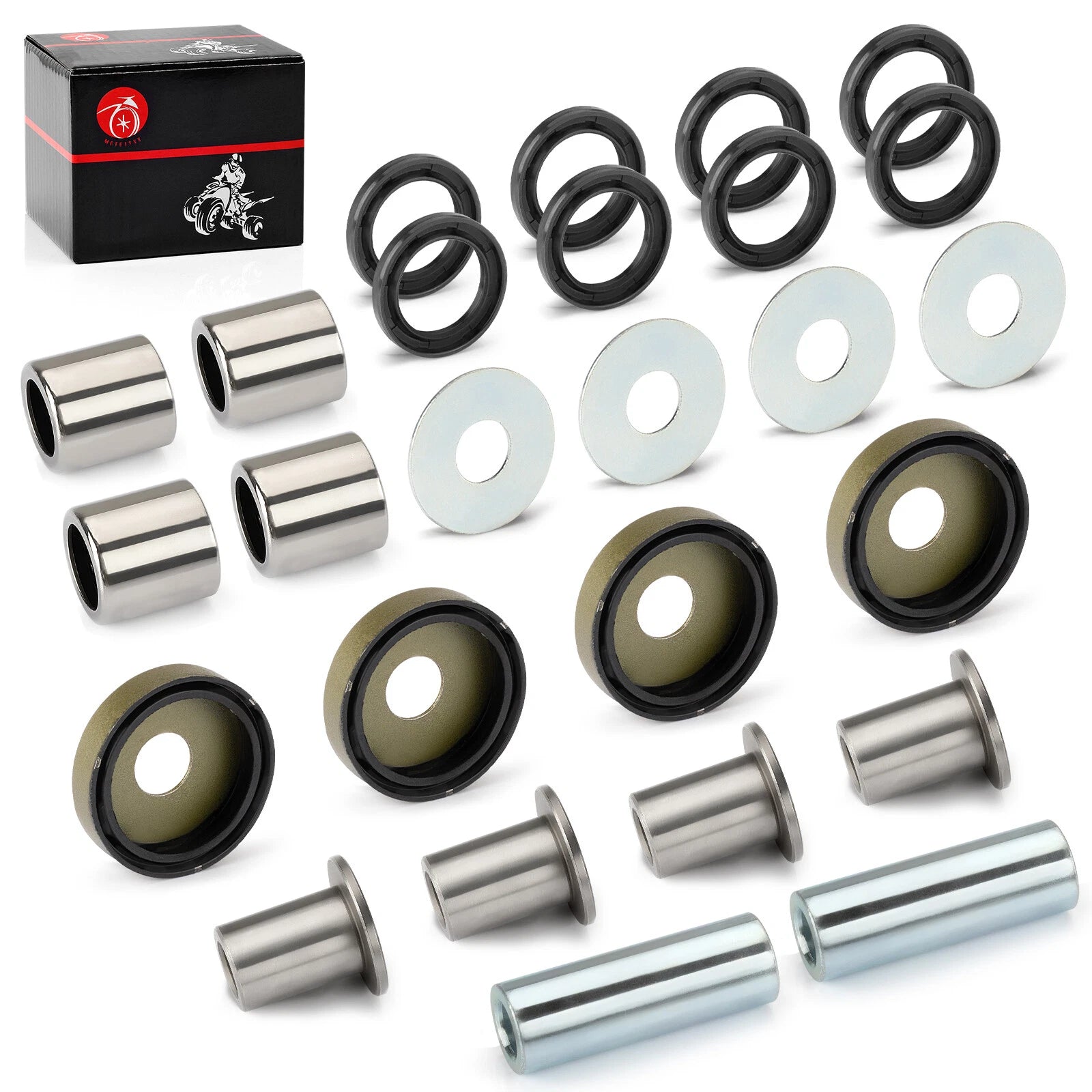 Front Upper & Lower A-Arm Bushing Seals Kit for Kawasaki KFX400 (2003–2006)