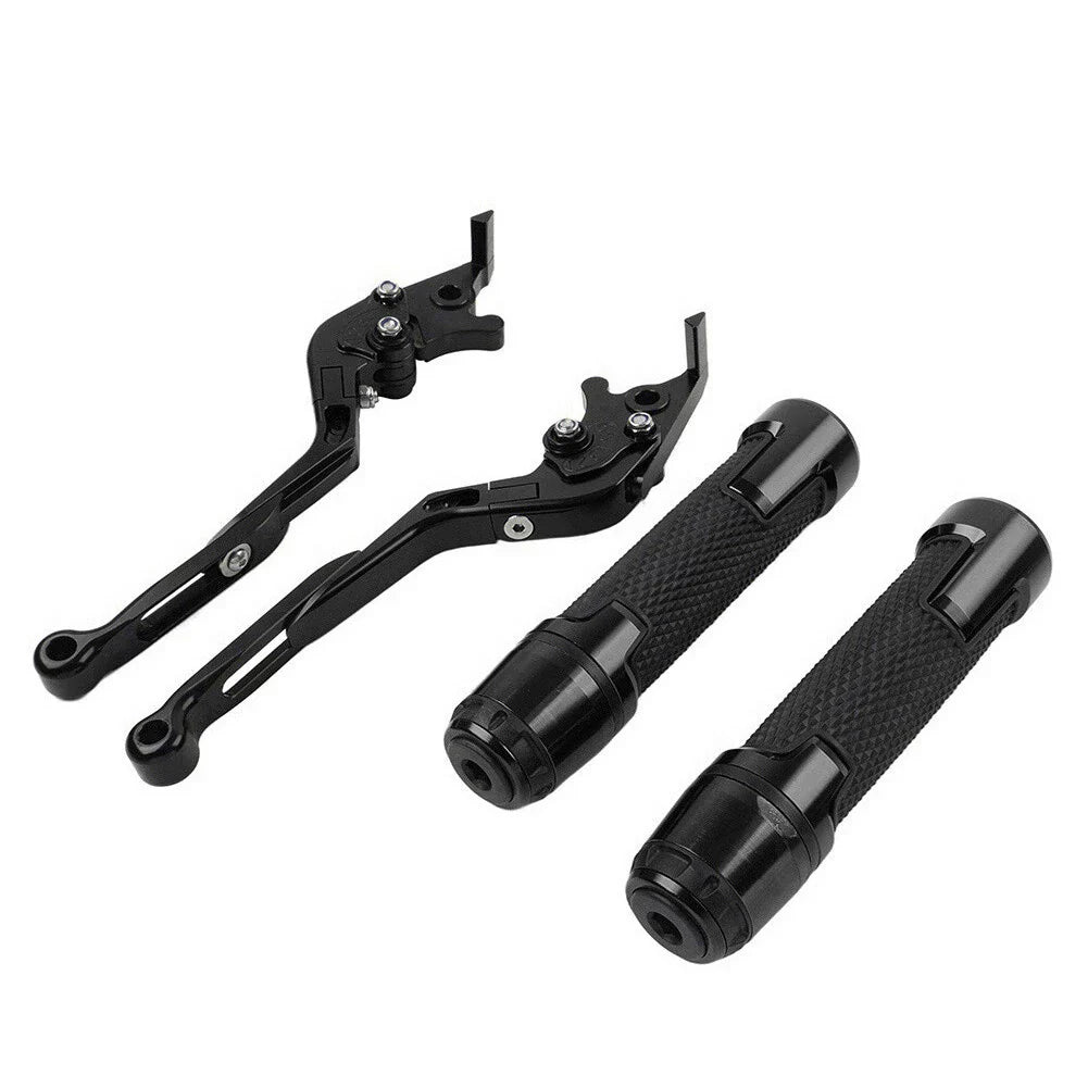 Black Extendable Brake Clutch Levers & Grips for Suzuki GSXR750