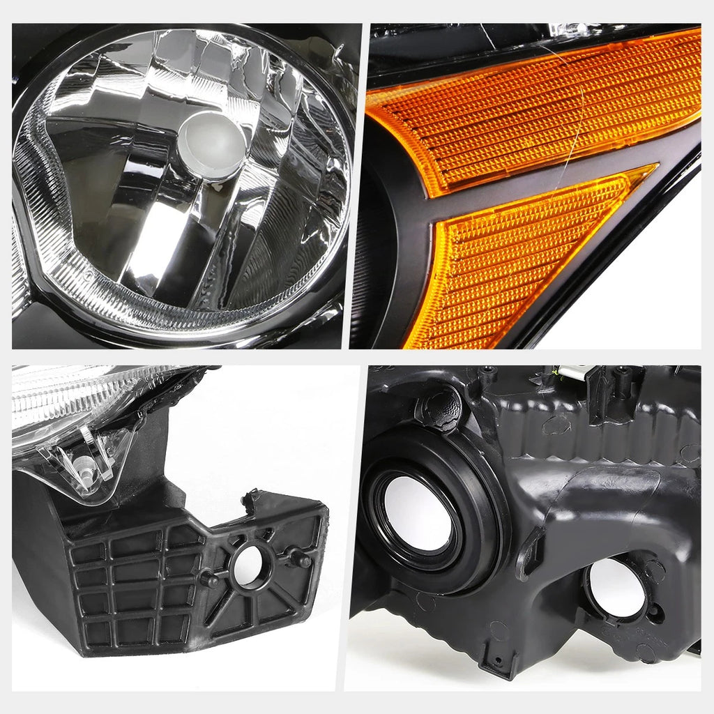 Headlight Assembly for Honda Accord Sedan (2008–2012) - Black Housing, Amber Signal