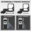 Chrome Tow Mirrors for Chevy Silverado 1500 LTD (2019–2025) w/ Blind Spot Monitoring