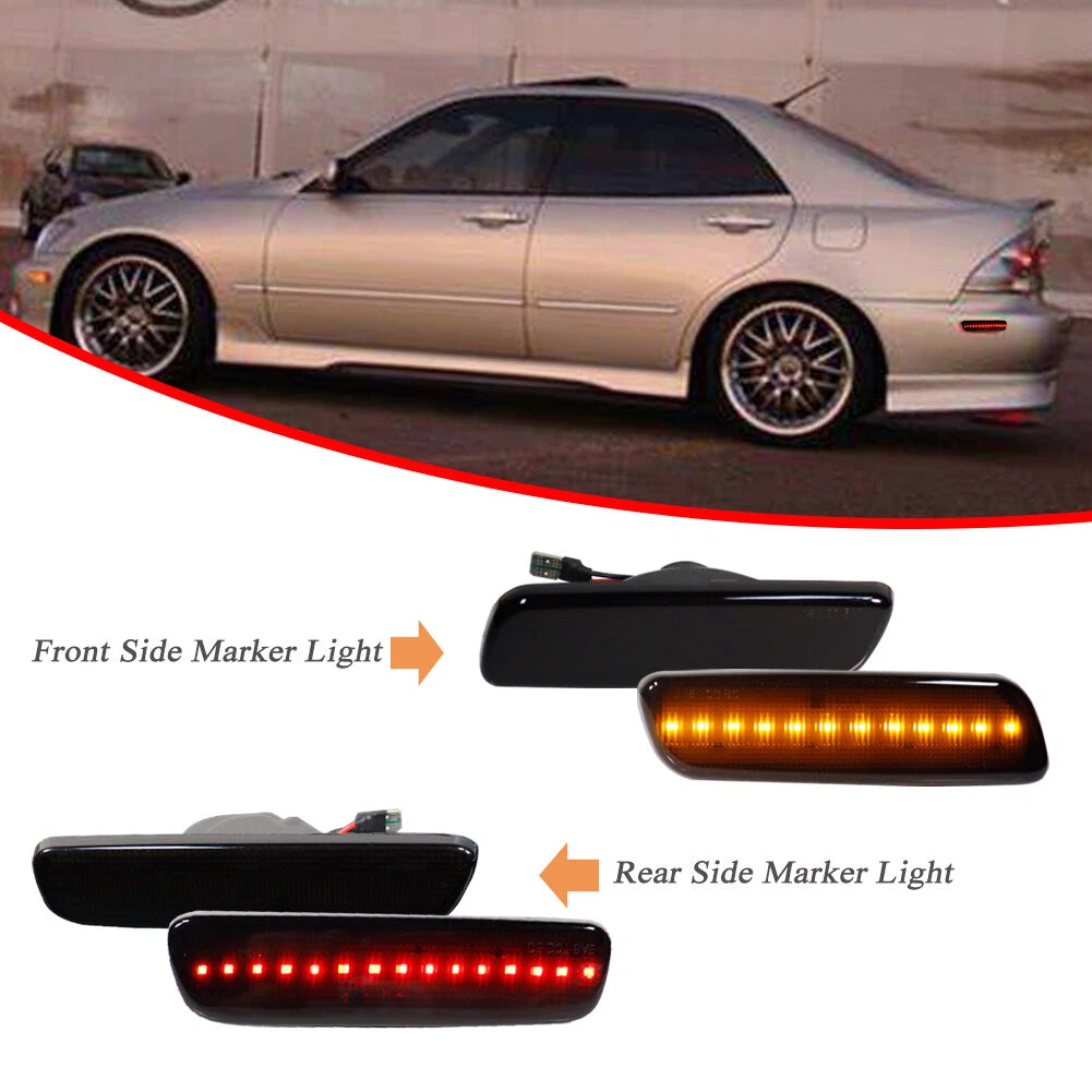 Set of 4 Smoke LED Side Marker Lights for Lexus IS300 (2000–2005)