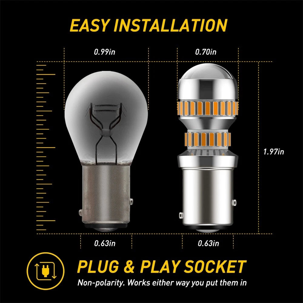 2X LED Turn Signal Light Bulbs for Various Vehicles