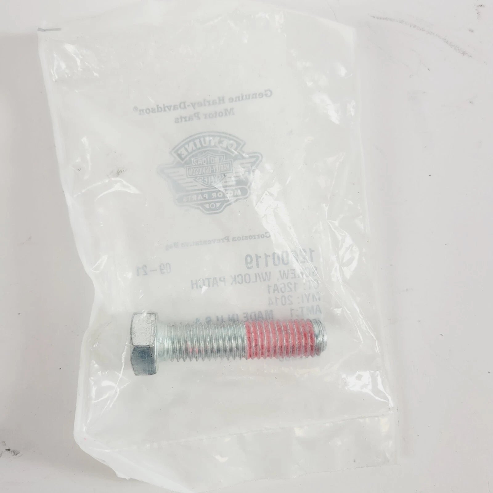 Hex Head Screw with Lockpatch for Harley Davidson (12600119)